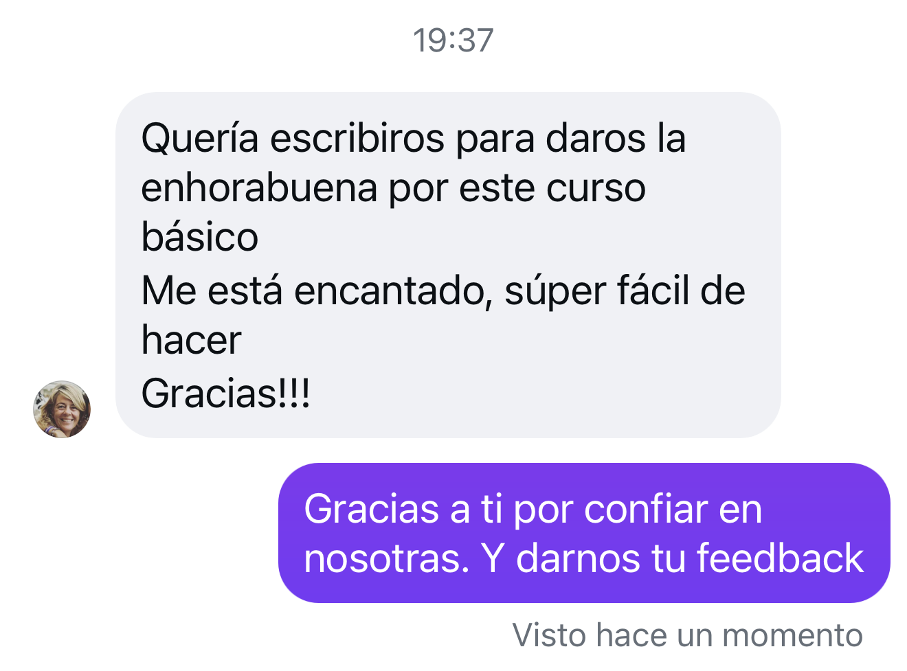 Testimonio de alumna 5